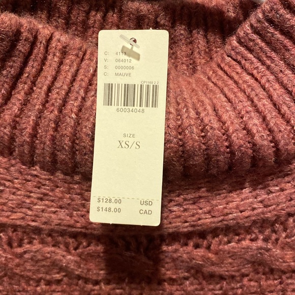 Anthropologie pink knit poncho. Women size XS/S. New with tags. - Picture 4 of 5
